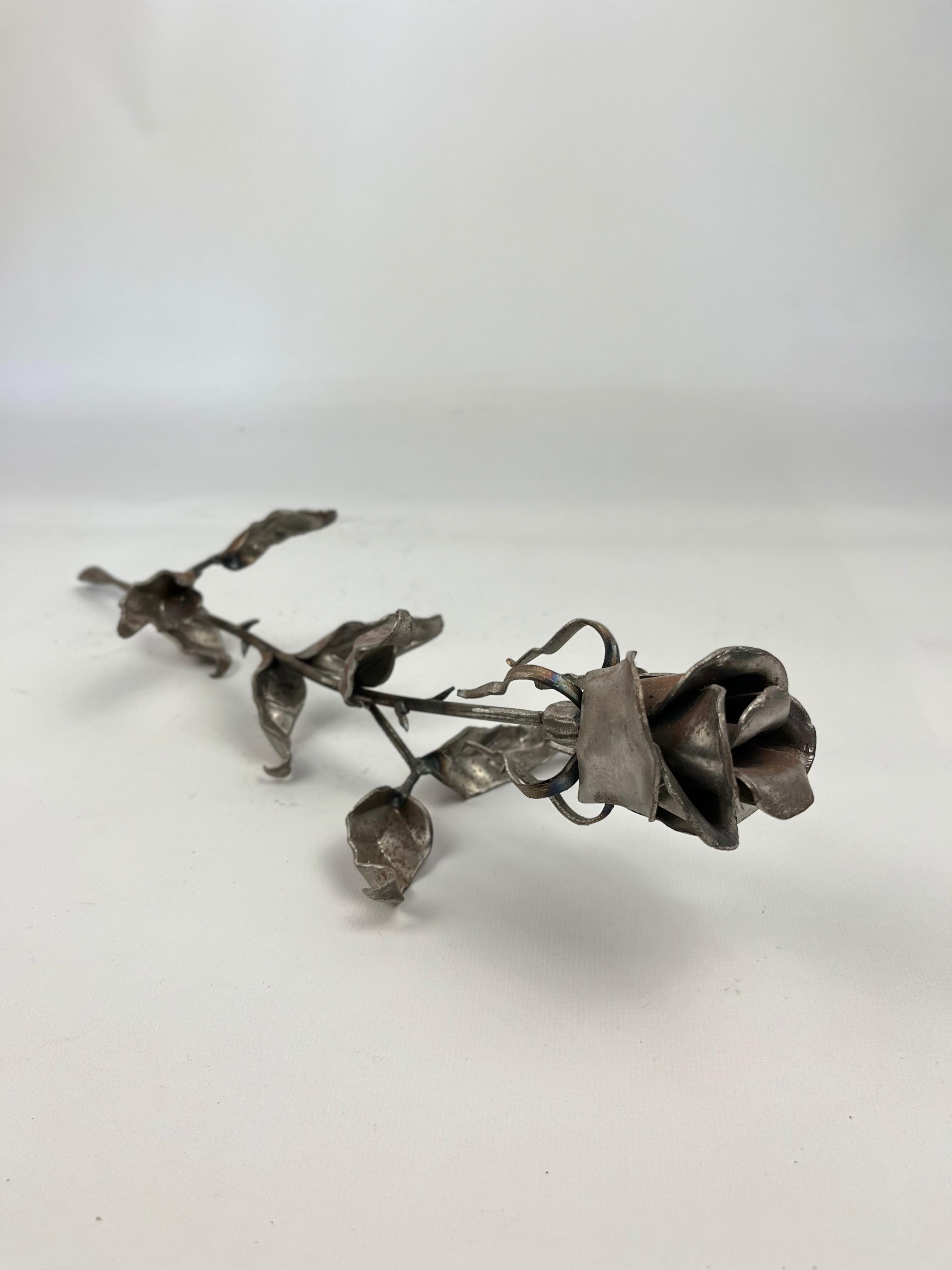 Цветок кованый Роза со стеблем 470 мм