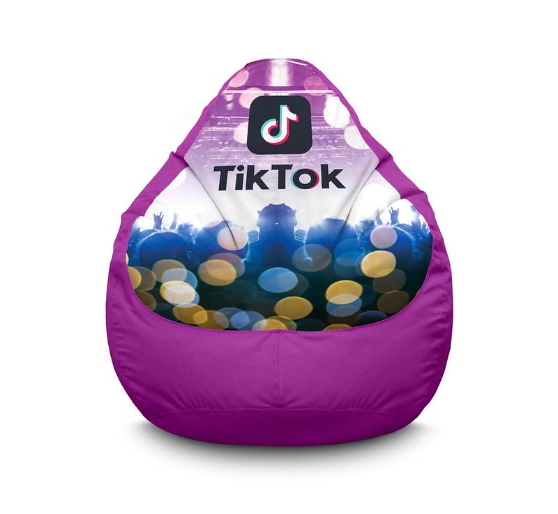 Крісло мішок iPuff Tik Tok Disco Оксфорд XL 80x110 см Бузковий Крісло мішок iPuff Tik Tok Disco Оксфорд XL 80x110 см Бузковий