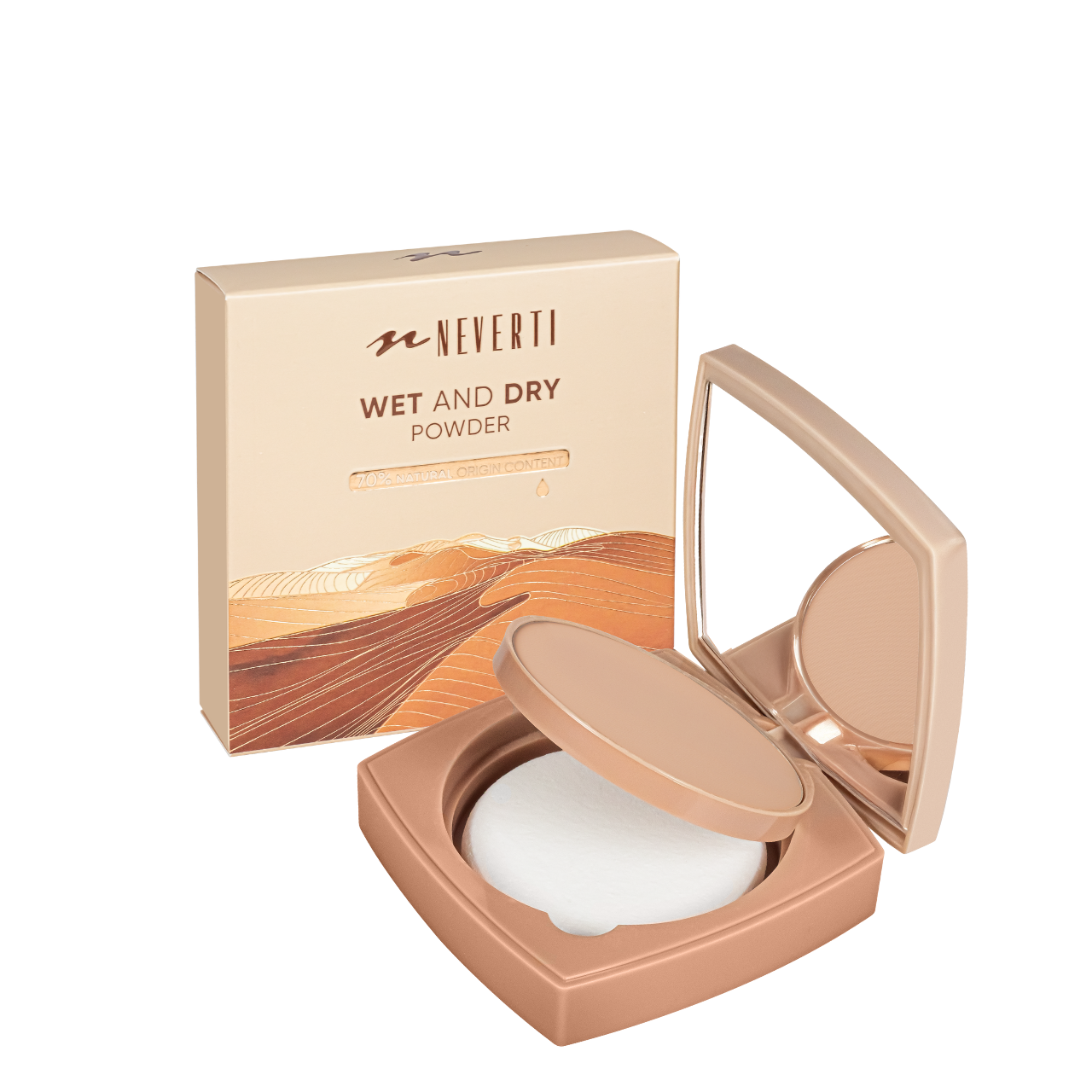 Пудра для обличчя Neverti Wet&Dry 005 Light Cream (NP201) Пудра для обличчя Neverti Wet&Dry 005 Light Cream (NP201)
