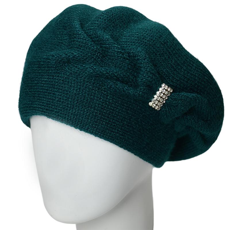 Берет женский Lirus Камея двойной зимний Зеленый (164094)