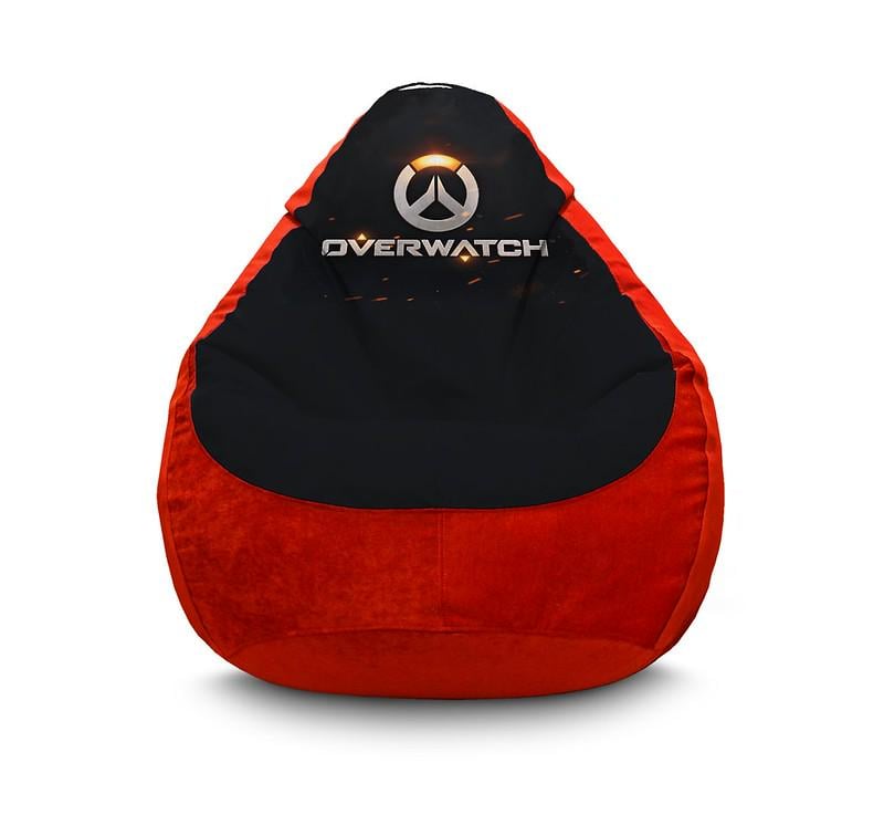 Кресло мешок iPuff Overwatch Logo Флок XXL 90х125 см Красный