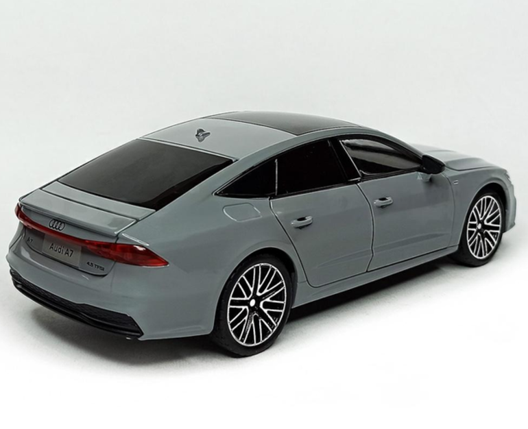 Іграшкова машинка Audi A7 сіра 1:24 21 см - фото 3