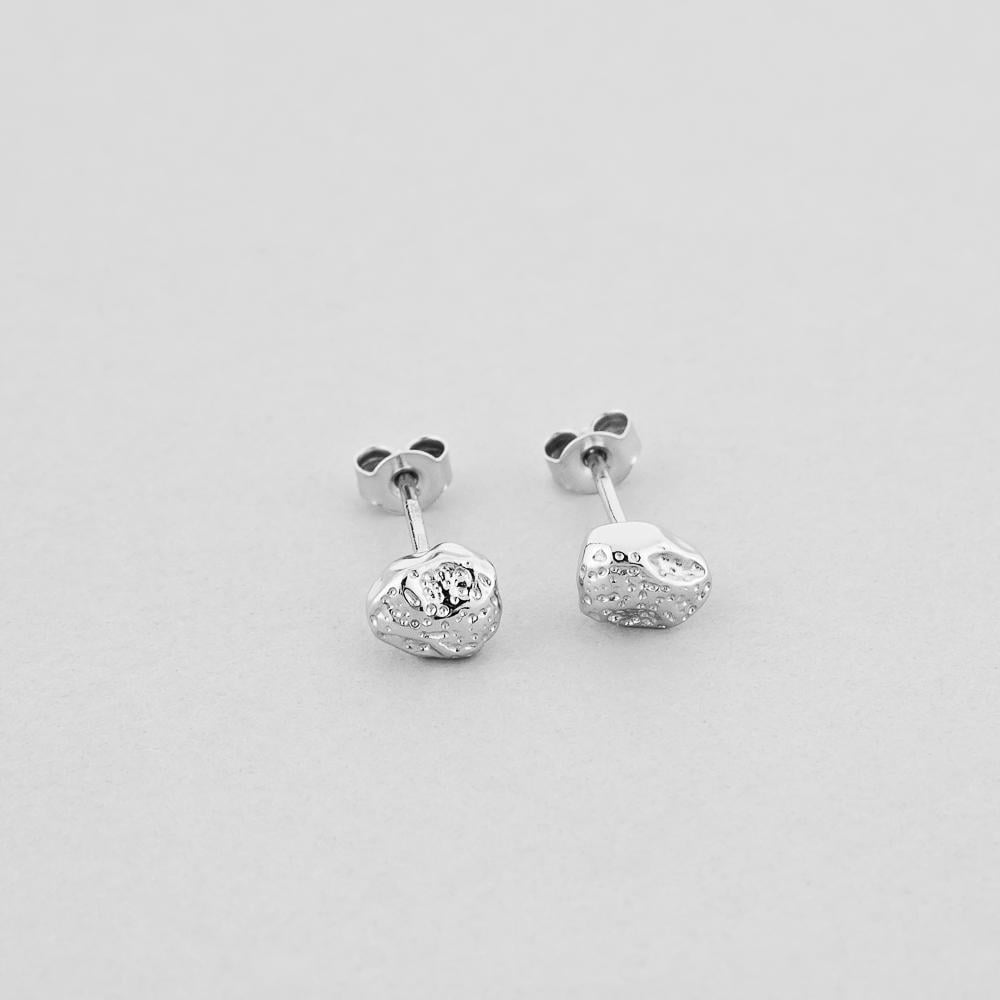 Серебряные серьги Minimal Метеорит (9169)