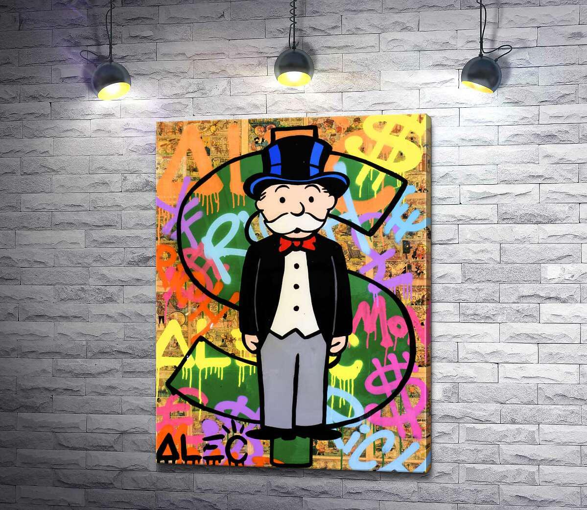 Картина ArtPoster Багатий дядько Пеннібергс (Rich Uncle Pennybags) - Алек Монополі (Alec Monopoly) 97x130 см Модуль №1 (000311)