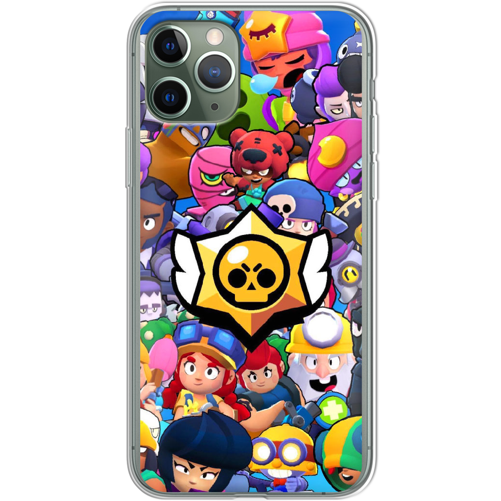 Чохол Boxface iPhone 11 Pro Brawl Stars Прозорий силікон (38189-up2389-38189)