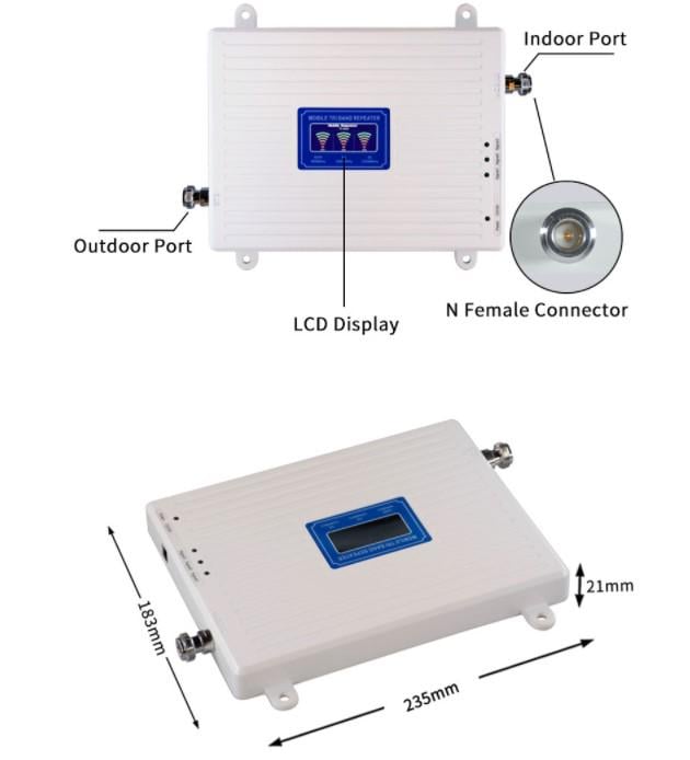 Усилитель сигнала GSM DCS WCDMA 3G/4G 900-1800-2100 МГц - фото 7