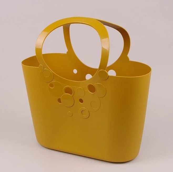 Сумка пластиковая Flora Lily 30см Горчичный (16567)