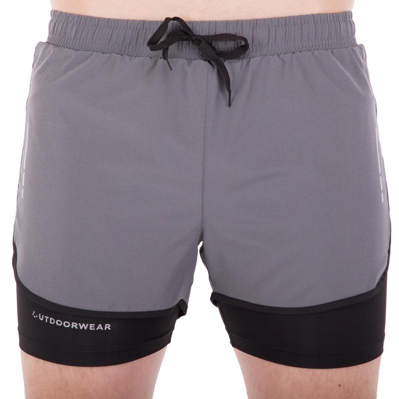 Шорти чоловічі спортивні Jason 62201 подвійні 2XL Сірий - фото 2 Шорти чоловічі спортивні Jason 62201 подвійні 2XL Сірий - фото 2