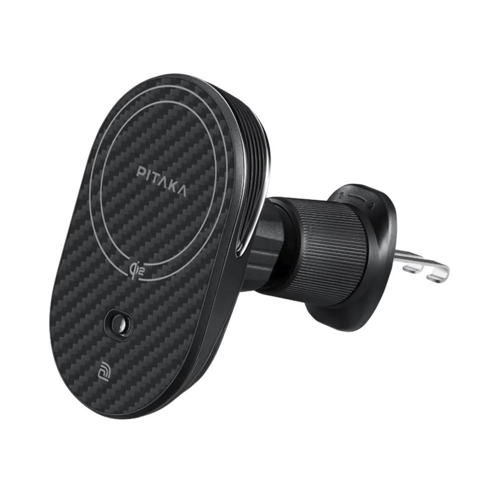 Автодержатель с беспроводной зарядкой Pitaka MagEZ Car Mount Pro 2 Qi2 Car Vent Black (CM2402N)