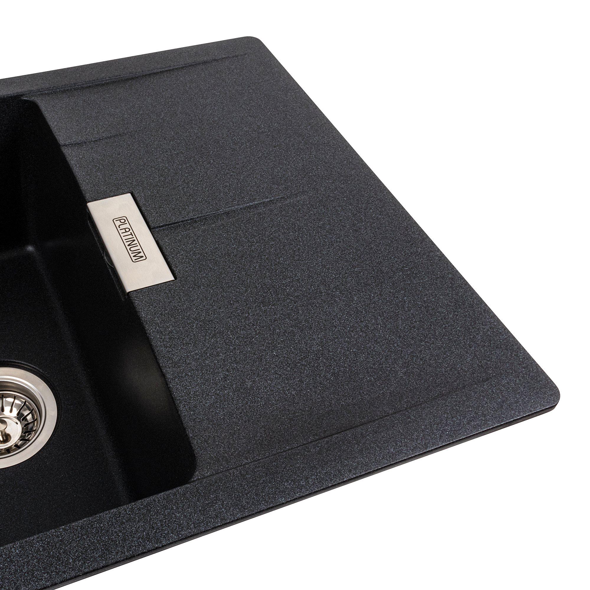 Мойка для кухни гранитная Platinum 6250 ZIRKONE матовая Карбон - фото 3 Мойка для кухни гранитная Platinum 6250 ZIRKONE матовая Карбон - фото 3