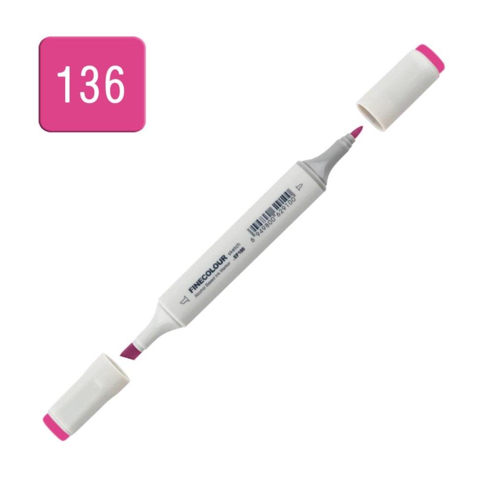 Маркер спиртовий Finecolour Sketchmarker 136 RV136 Червоно-фіолетовий (EF100-136) - фото 2 Маркер спиртовий Finecolour Sketchmarker 136 RV136 Червоно-фіолетовий (EF100-136) - фото 2