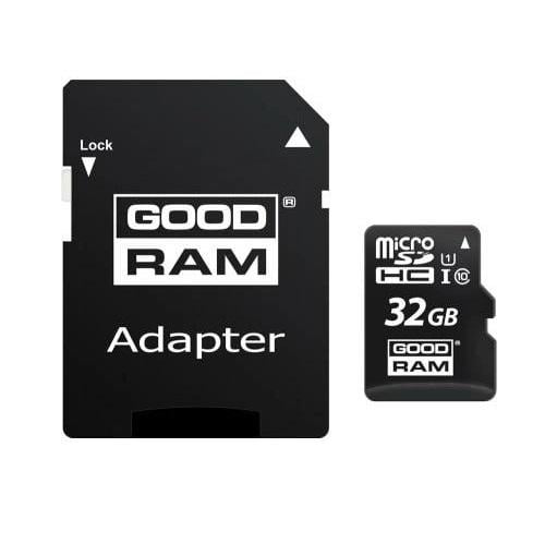 Карта памяти GoodRAM Secure Digital Micro SDHC 32 Гбclass 10 UHS-I U1 Adapter (M1AA-0320R12)