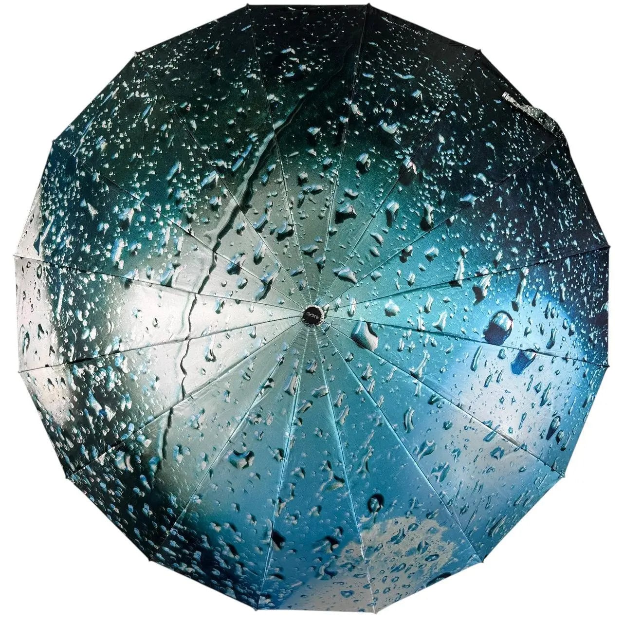 Зонтикик автомат Три Слона женская на 16 карбоновых усиленных спиц сатиновый купол 105 см Бирюзовый (7521 -04)