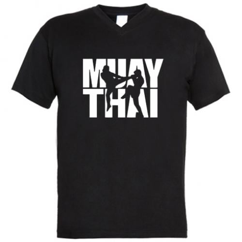 Футболка мужская с V-образным вырезом Муай Тай XL Черный (239103-2-19181-XL)