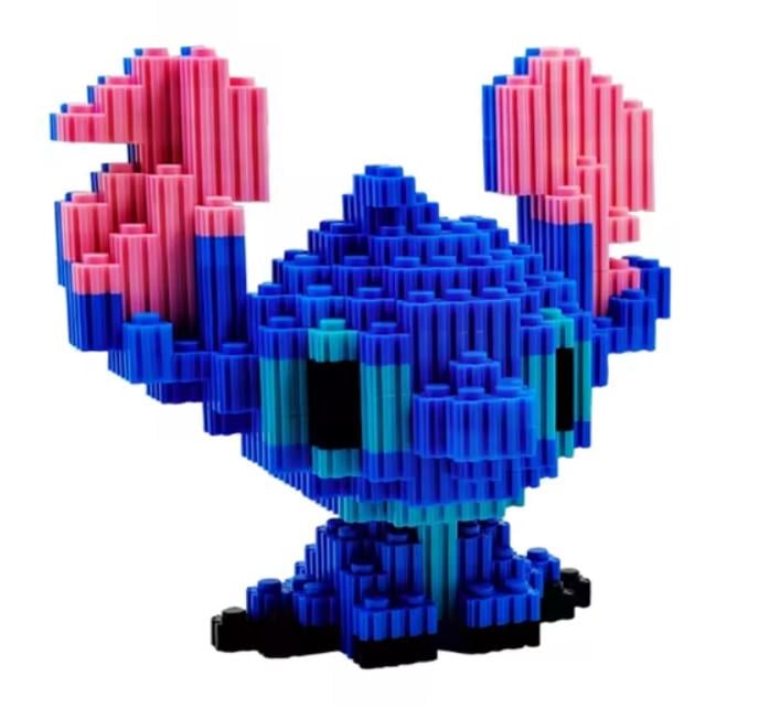 Конструктор детский Magic Blocks 3D Стич Ушастик 9 см/318 дет. Синий (1000-ZB-633)