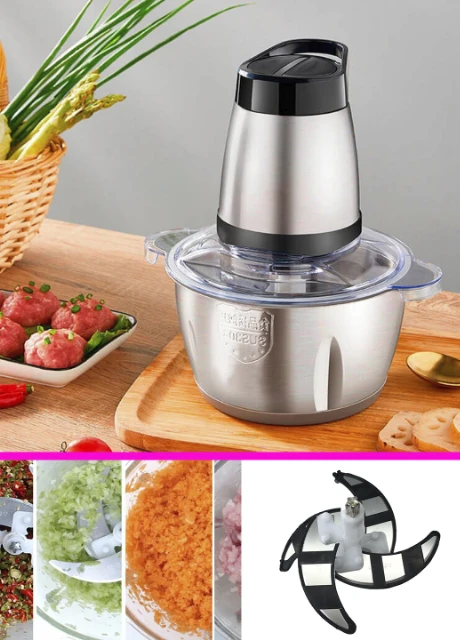 Блендер кухонный Raf Food Processor R701 250 W металлическая чаша 2 л (20715878) - фото 4