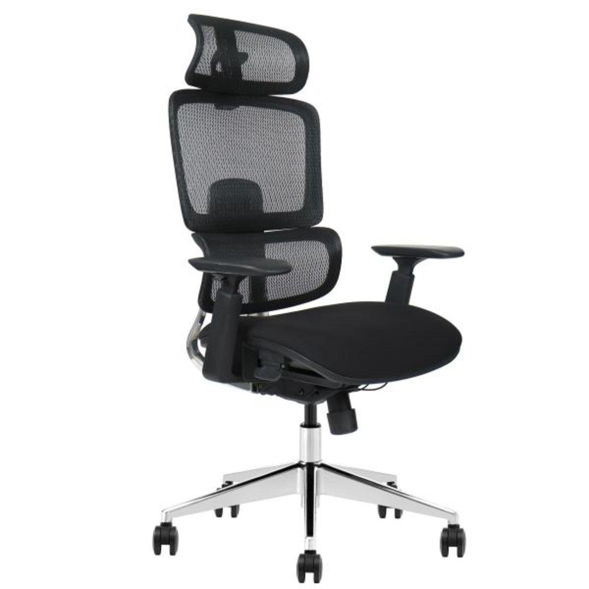 Кресло офисное Intarsio WALTER Черный/Алюминий (WALTERBKFAL)