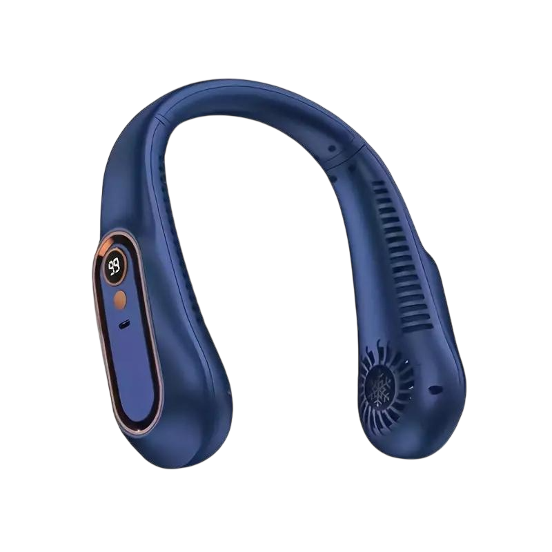 Вентилятор безлопастный на шею аккумуляторный пятискоростной с дисплеем (2304275539)