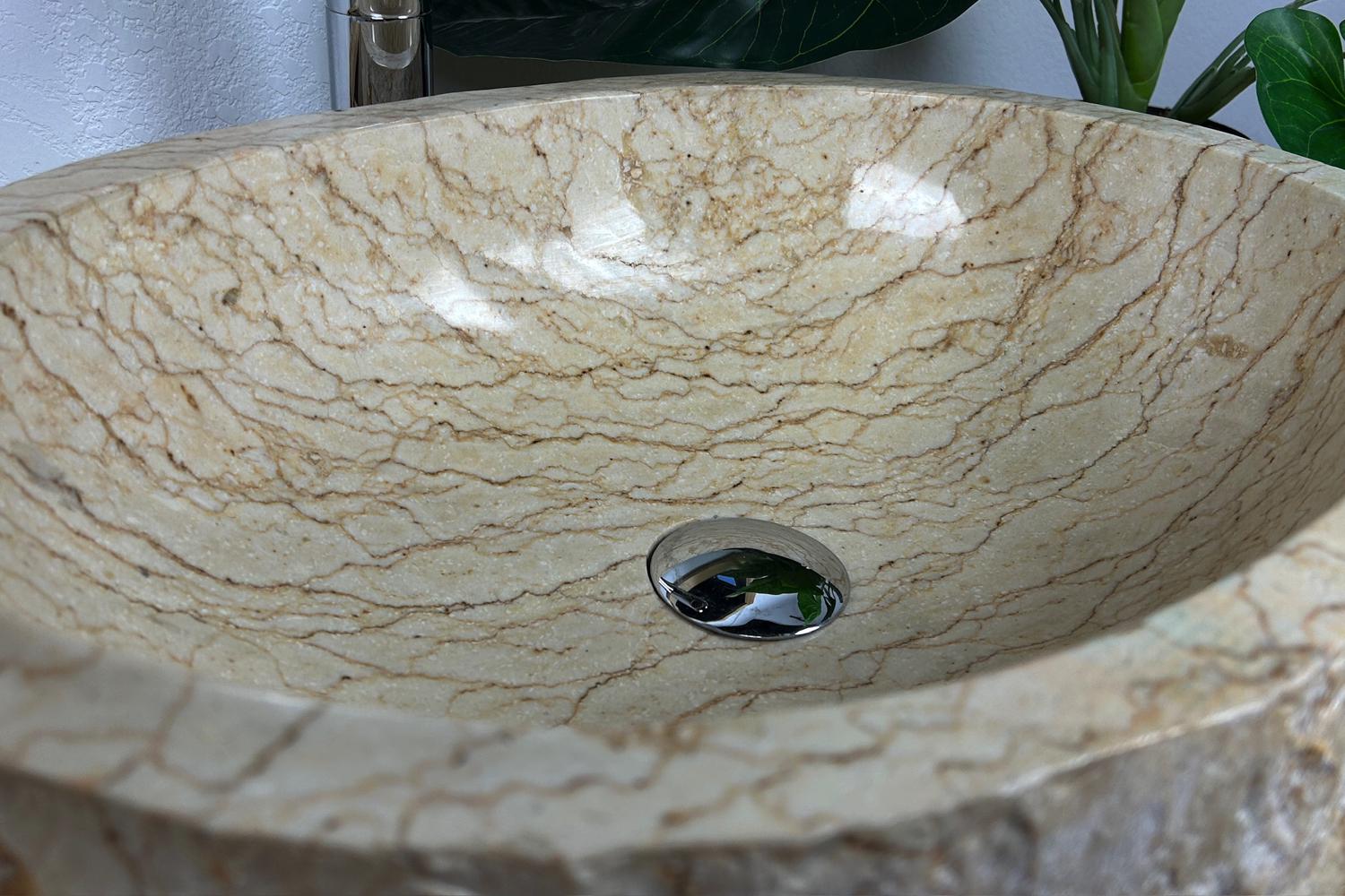 Умывальник из натурального камня мрамор 51 х 40 х 16 (25169023) - фото 3 Умывальник из натурального камня мрамор 51 х 40 х 16 (25169023) - фото 3