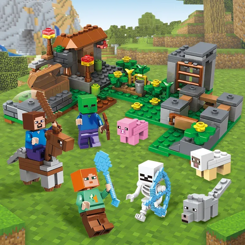 Конструктор Майнкрафт My World Лісова схованка село з героями мобами та пастками 233 дет. - фото 4 Конструктор Майнкрафт My World Лісова схованка село з героями мобами та пастками 233 дет. - фото 4