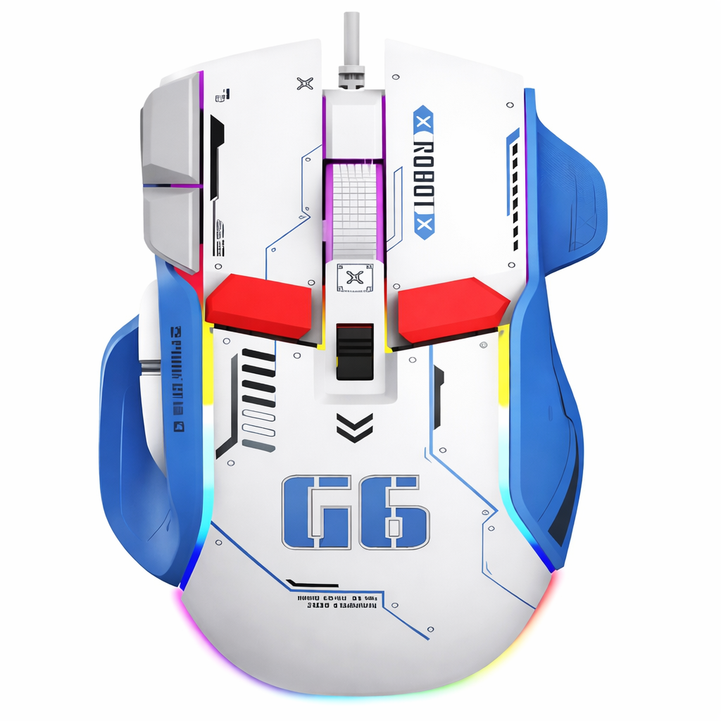 Мышь проводная игровая Senroni G6 Белый (Mouse1W)