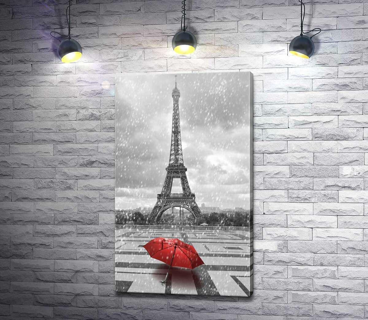 Картина ArtPoster Красный зонт перед Эйфелевой башней 59x100 см Модуль №1 (004068)