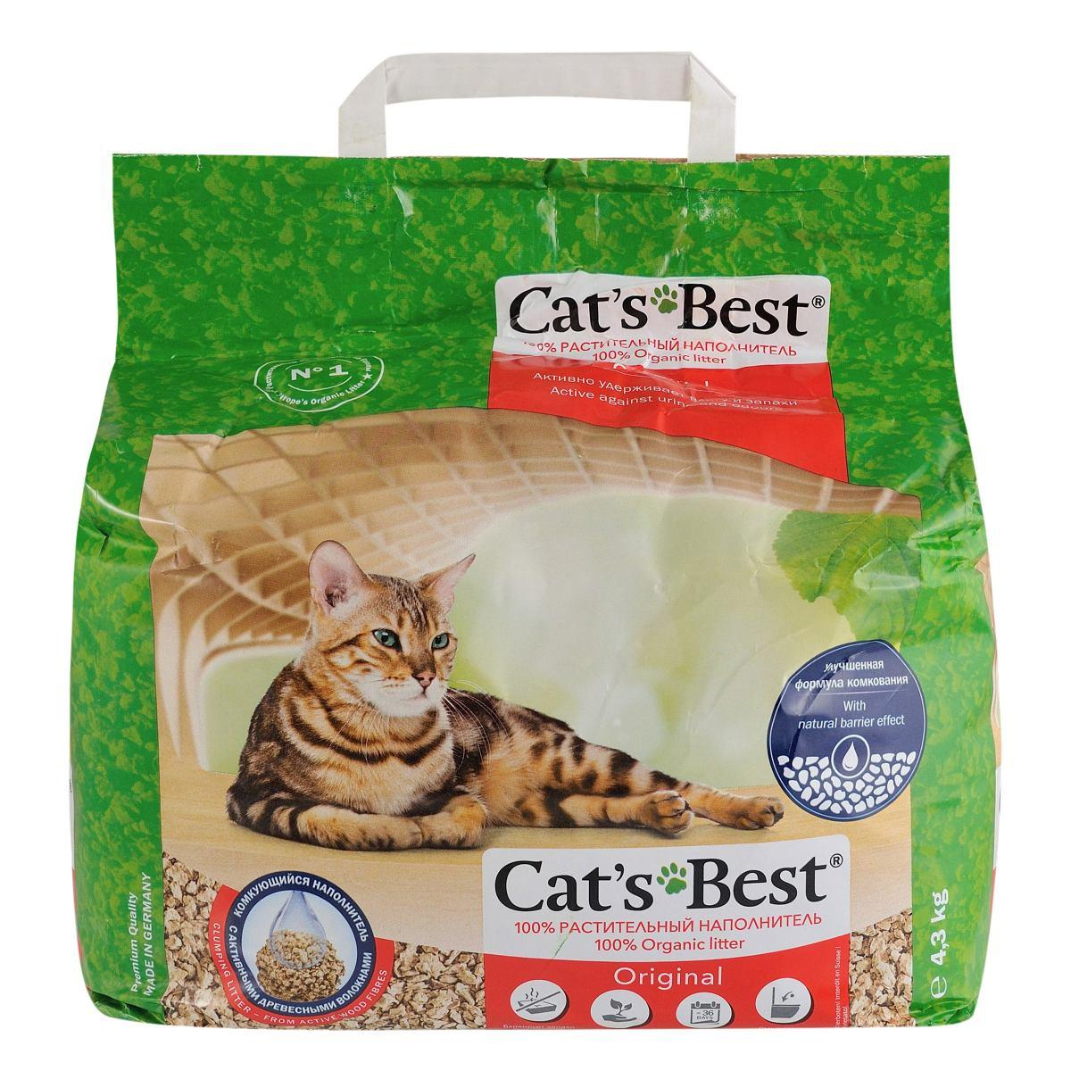 Наповнювач для котячого туалету деревний Cat's Best 10 л/4,3 кг (1789920564)