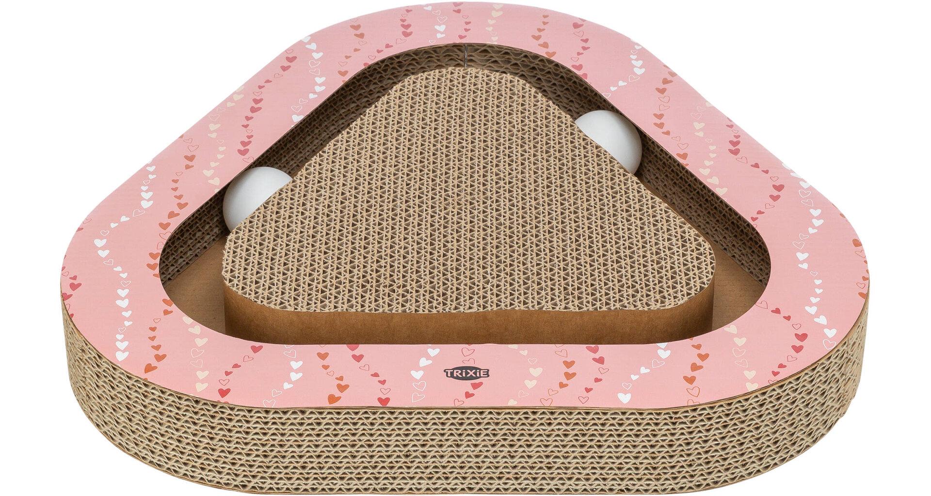 Драпак картонный Trixie ко дню Валентина для котов 36х5х36/36 см Лосось