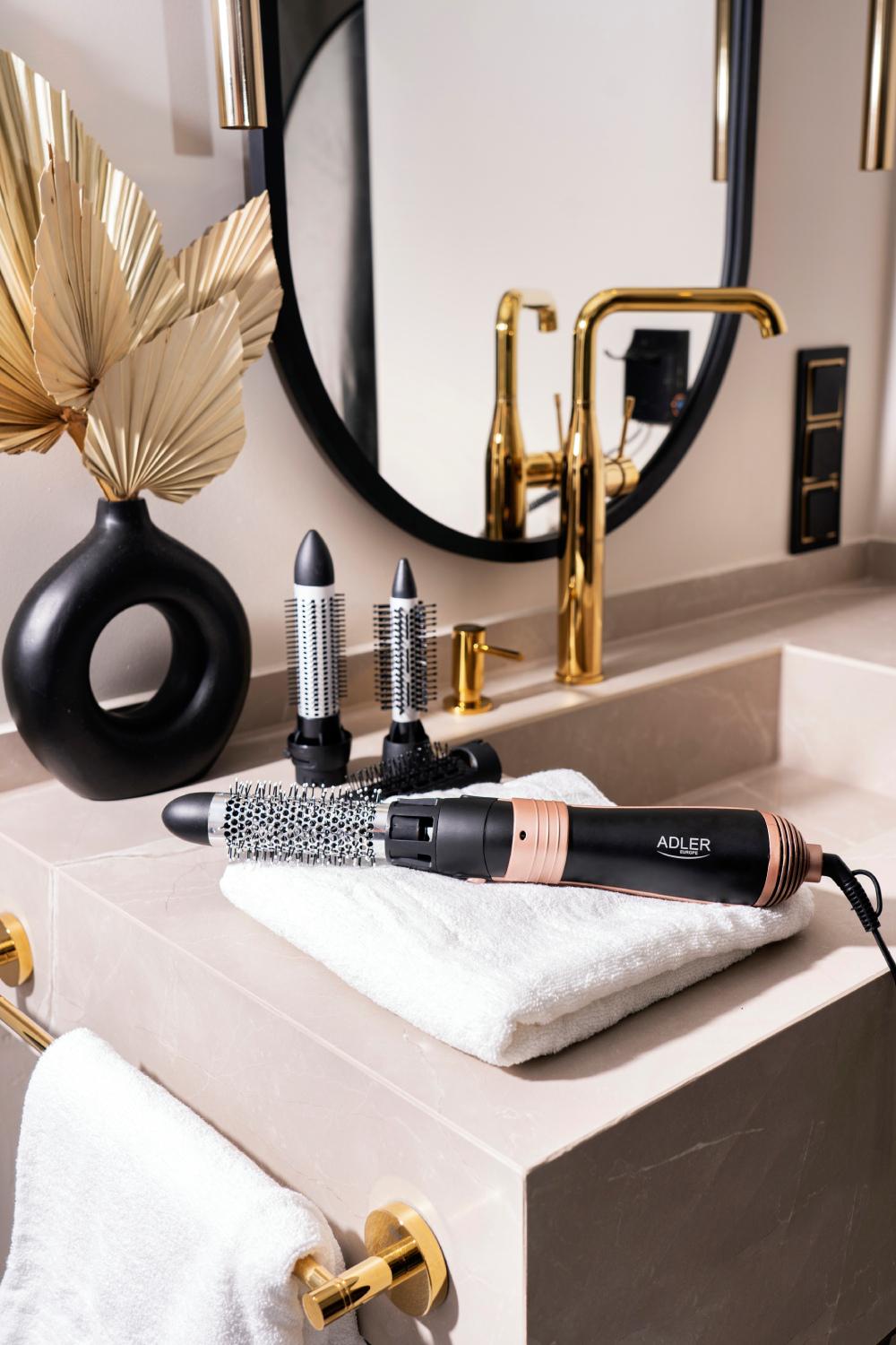 Стайлер Adler AD 2022 1000W 2 режими Cool shot 6 насадок дорожній футляр Black (AD2022) - фото 6 Стайлер Adler AD 2022 1000W 2 режими Cool shot 6 насадок дорожній футляр Black (AD2022) - фото 6