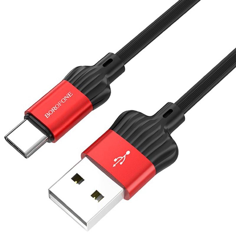 Дата кабель Borofone BX28 Dignity USB to Type-C 1 м Red/Black - фото 3