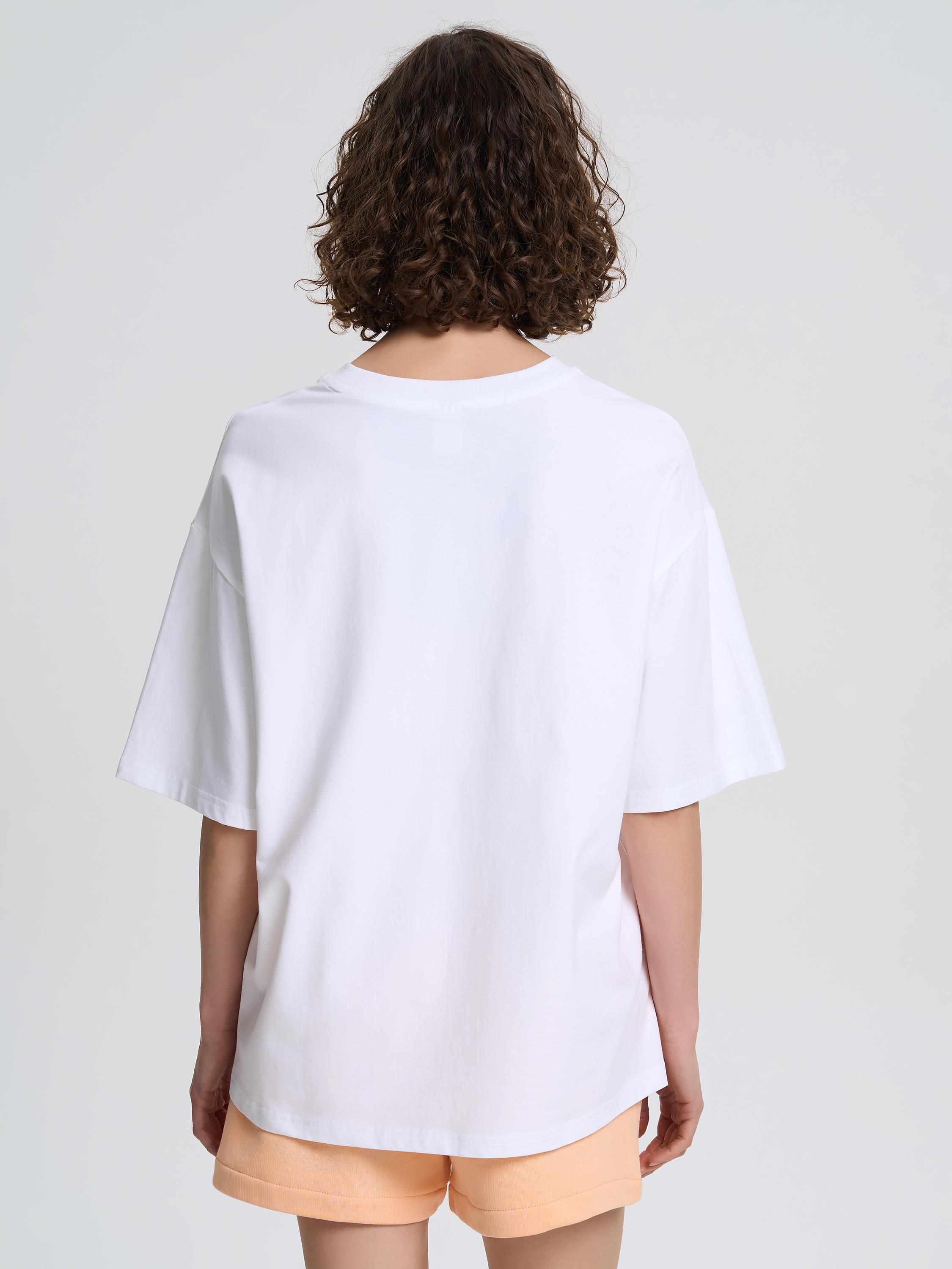 Футболка женская оверсайз ROZA 231105 S Белый (4824005695483) - фото 3 Футболка женская оверсайз ROZA 231105 S Белый (4824005695483) - фото 3