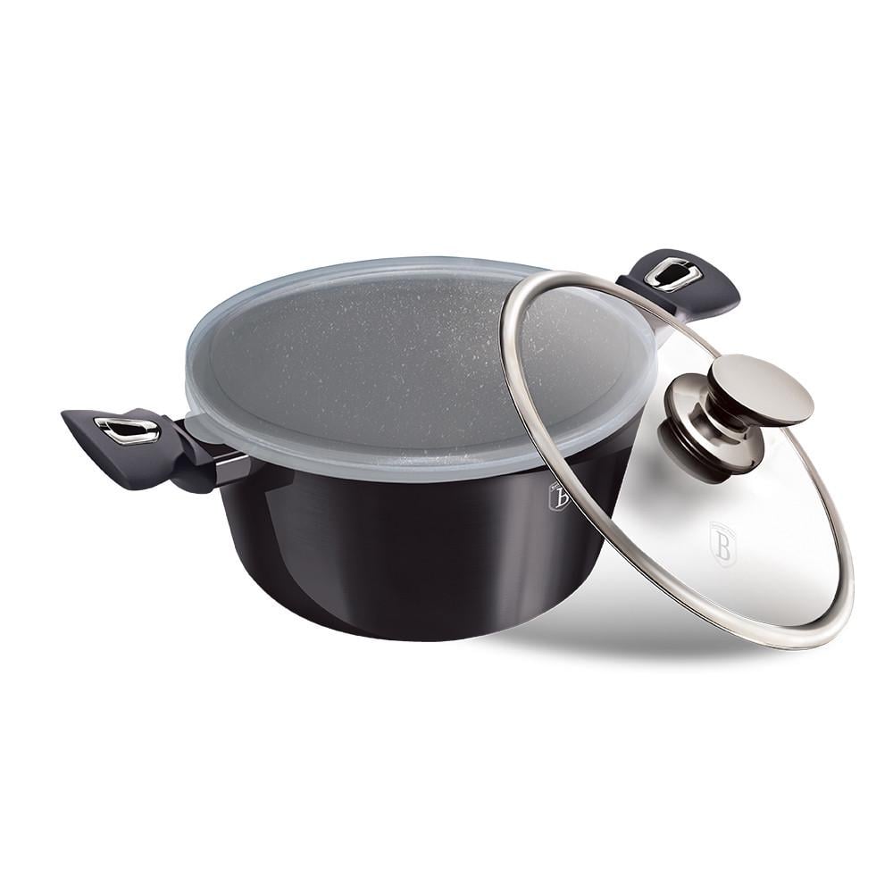 Каструля з кришкою Berlinger Haus Metallic Line Carbon Pro Edition 28 см 6,1 л (1641868002)