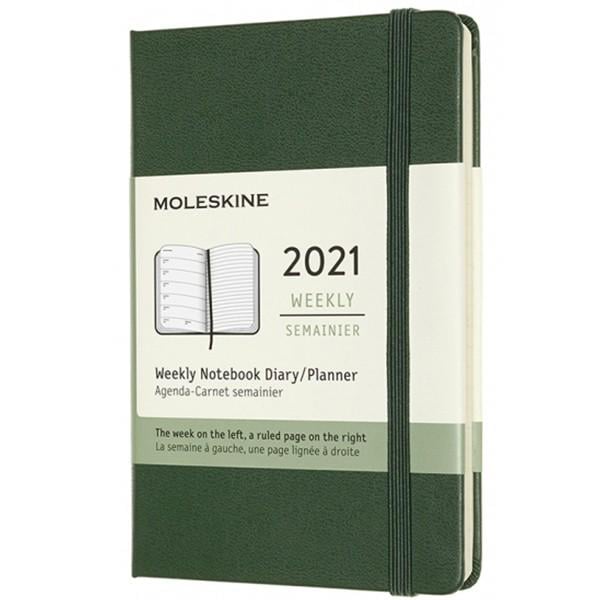 Щотижневик Moleskine 2020-2021 кишеньковий Миртовий зелений (DHK1518WN2Y21)