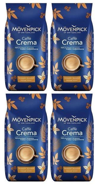 Кава в зернах Movenpick Caffe Crema 100% арабика 1 кг 4 шт.