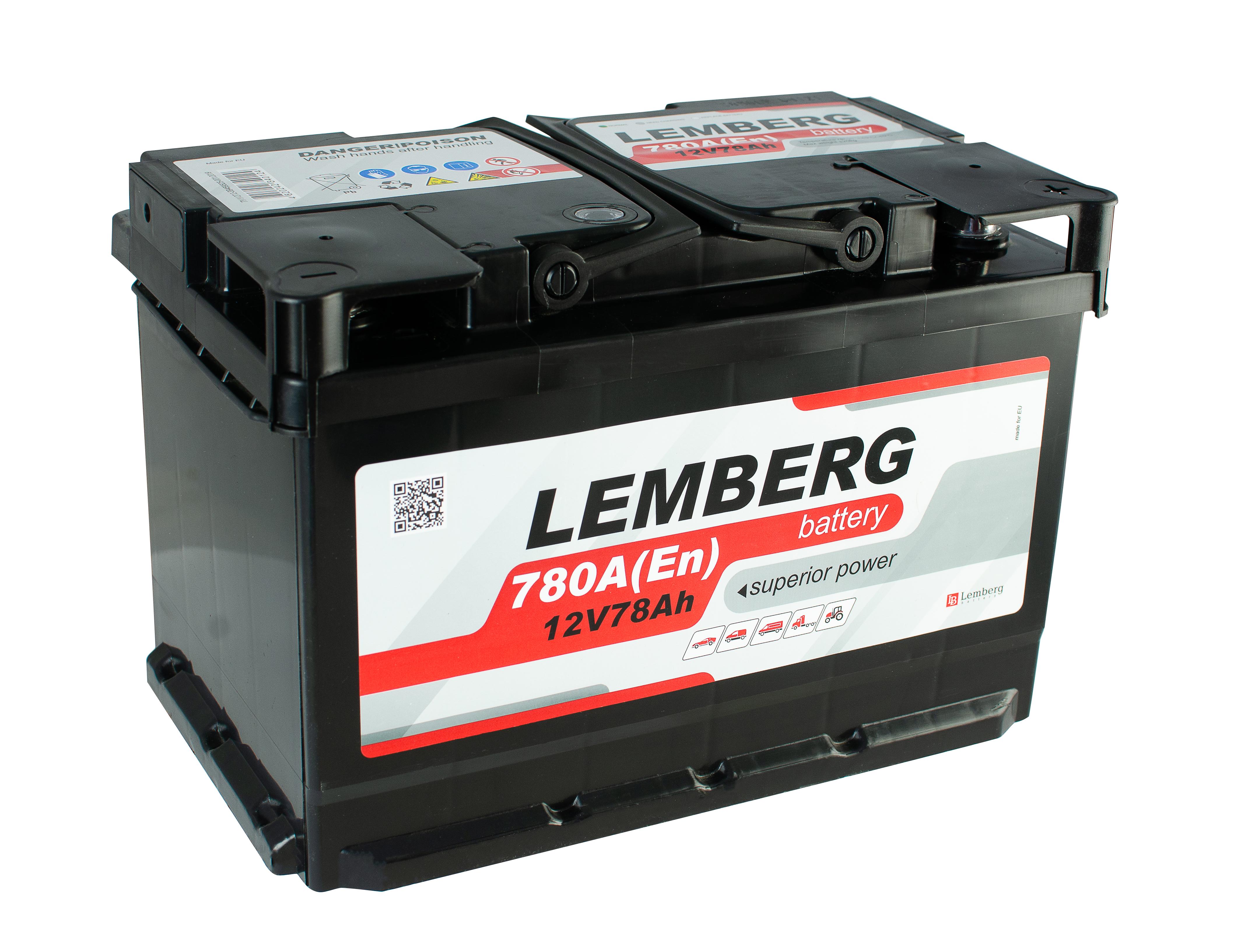 Акумулятор Lemberg battery 78 Ah/12V 0 плюс праворуч