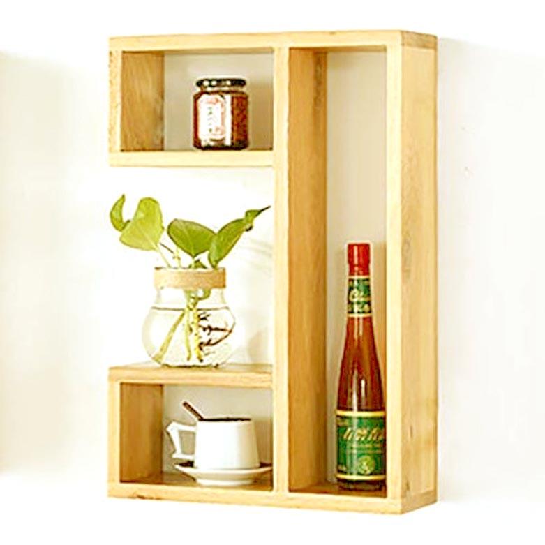 Полка настенная вертикальная из дерева Файрмонт Ваниль (НСП-110202).