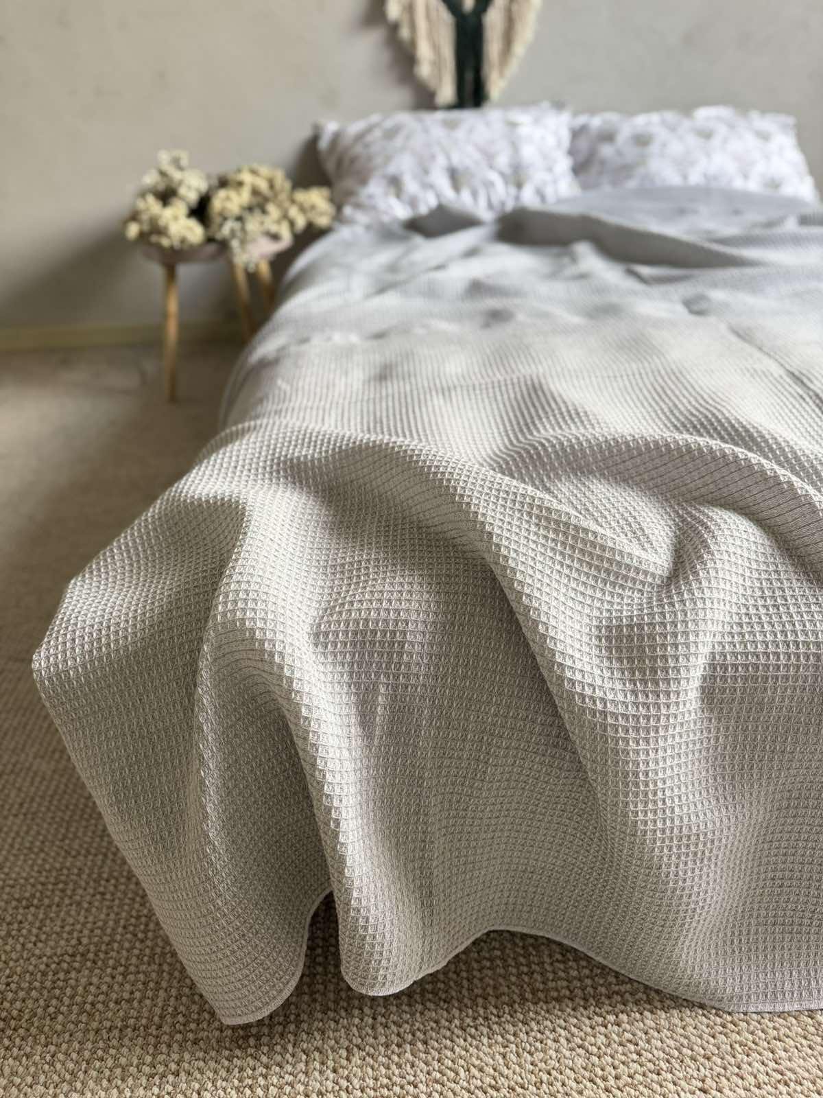 Простирадло вафельне ZEINTEX бавовняне 200х220 см Світло-сірий (26416772) - фото 6 Простирадло вафельне ZEINTEX бавовняне 200х220 см Світло-сірий (26416772) - фото 6