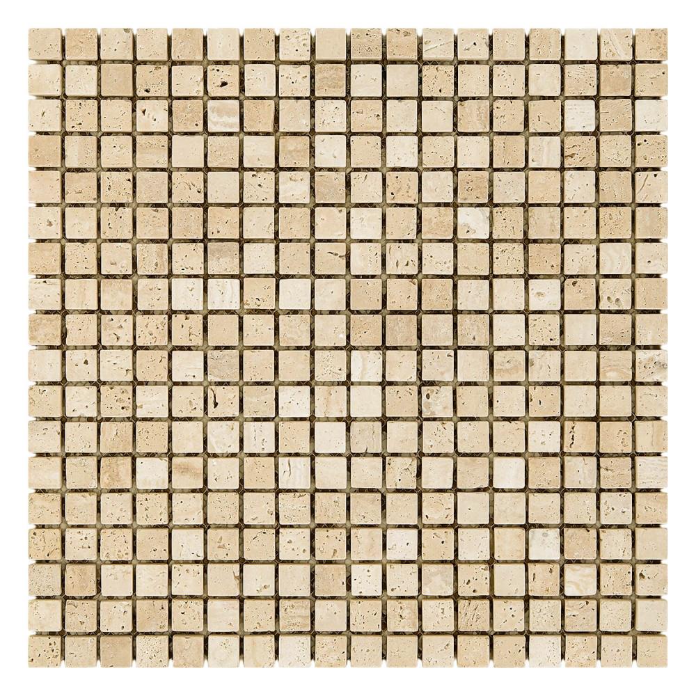Мозаика Mozaico De Lux K-MOS K-MOS Travertino T.U. Bianco (000931)