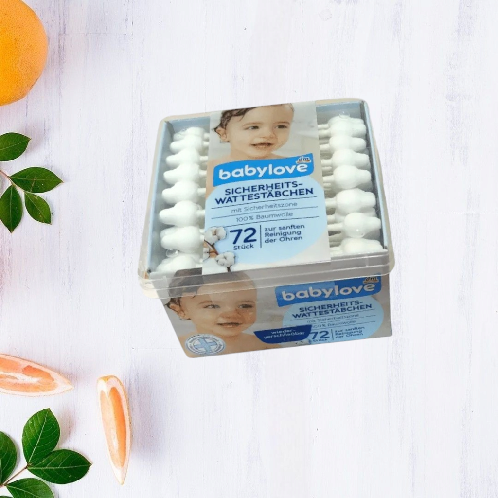 Ватні палички Babylove з обмежувачем 72 шт.