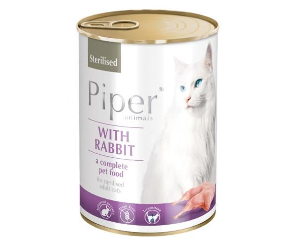 Консервы для котов стерилизованных Dolina Noteci PIPER с кроликом 400 г