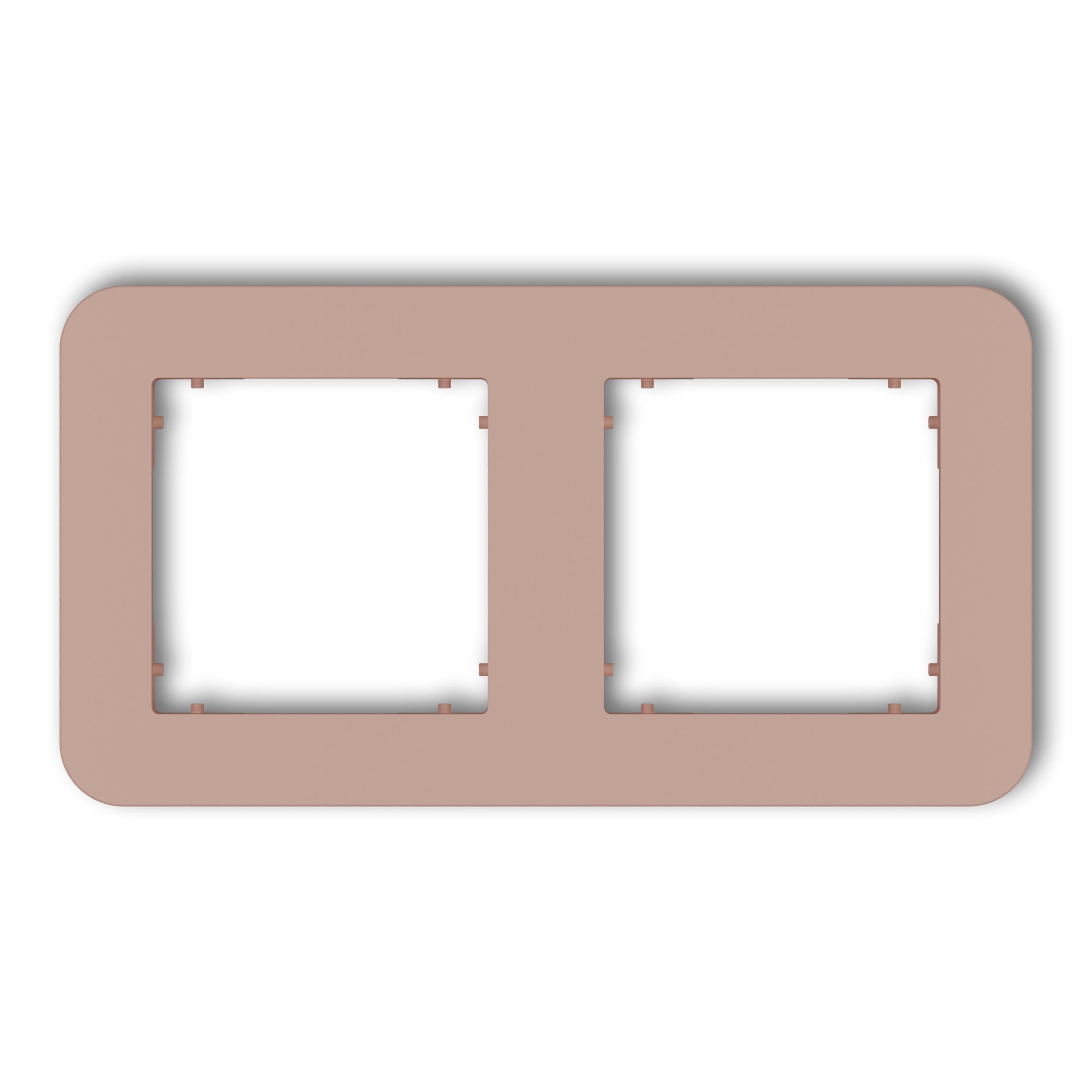 Рамка двойная универсальная закругленная Karlik Mini Лососевый (62MRTZ-2)