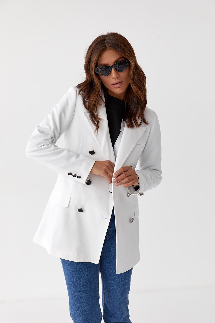 Пиджак двубортный L Белый (9528678) - фото 5 Пиджак двубортный L Белый (9528678) - фото 5