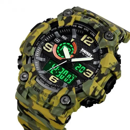 Часы наручные мужские Skmei 1520CMGN Camo Green (tf4672) - фото 3 Часы наручные мужские Skmei 1520CMGN Camo Green (tf4672) - фото 3