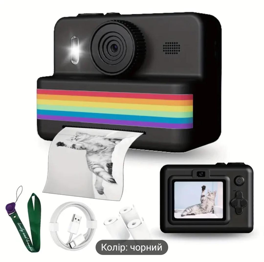 Фотоапарат дитячий з функцією миттєвого друку Polaroid Чорний - фото 6 Фотоапарат дитячий з функцією миттєвого друку Polaroid Чорний - фото 6