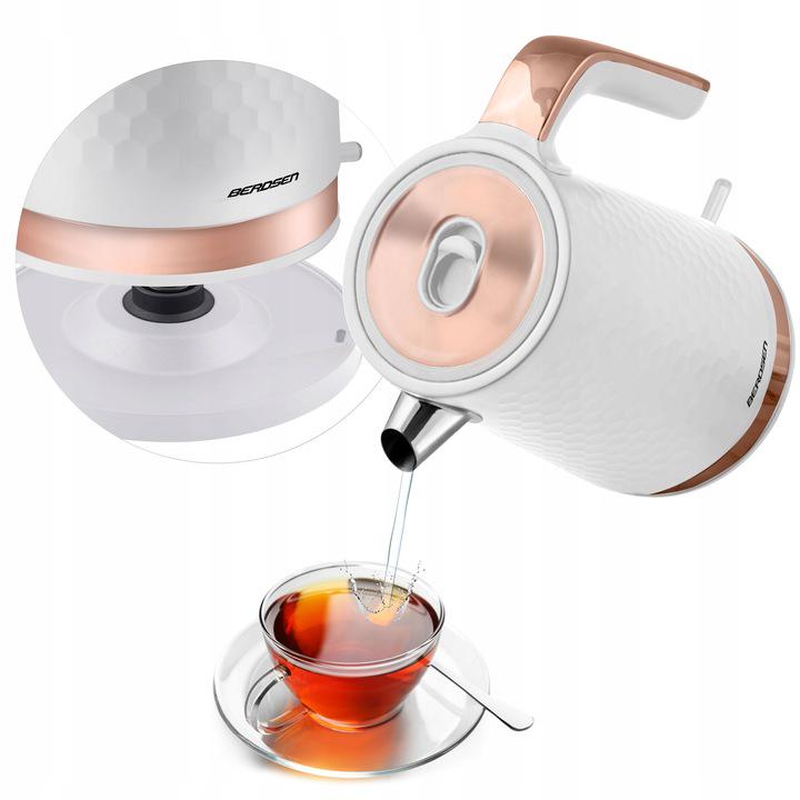 Чайник електричний Berdsen BD-705 1,7 л Біло-золотистий (370502) - фото 6