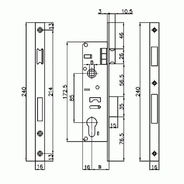 Замок 153 В 35 мм (1-30139) - фото 2