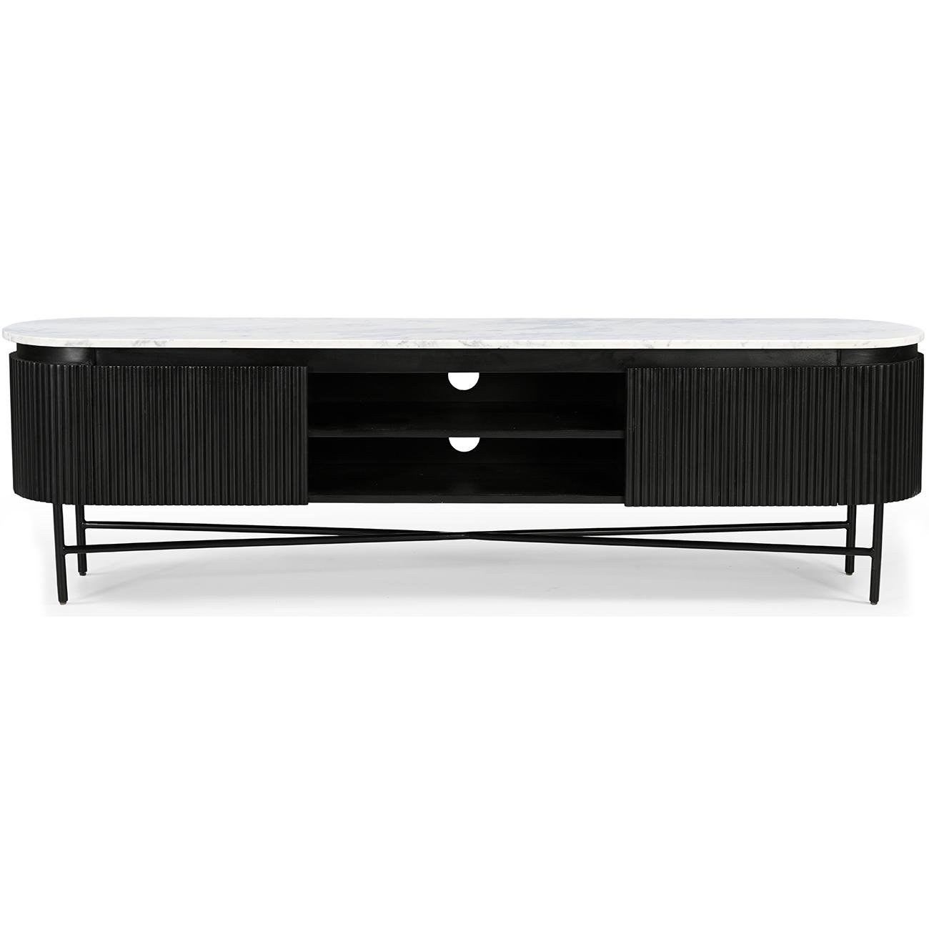 Тумба tv Isabella 180 см Lilac ice top and black wooden base (13914)