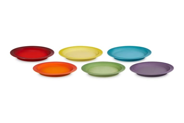 Набір тарілок обідніх Le Creuset Rainbow 27 см 6 шт. Різнокольоровий (79364278358006) - фото 3