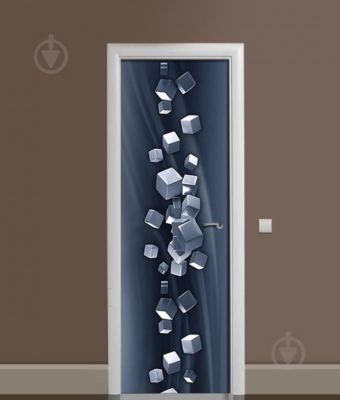 Наклейка на дверь Zatarga «Кубический взрыв» 650х2000 мм виниловая 3Д наклейка декор самоклеящаяся