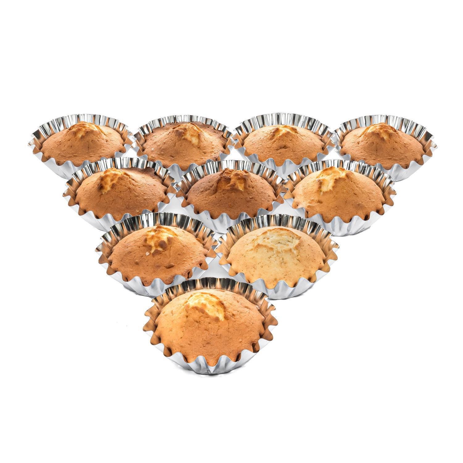 Формочки для випікання кошиків кексів та тарталеток верх Ø11,5 см низ 6 см висота 4 см 10 шт. (113753) Формочки для випікання кошиків кексів та тарталеток верх Ø11,5 см низ 6 см висота 4 см 10 шт. (113753)